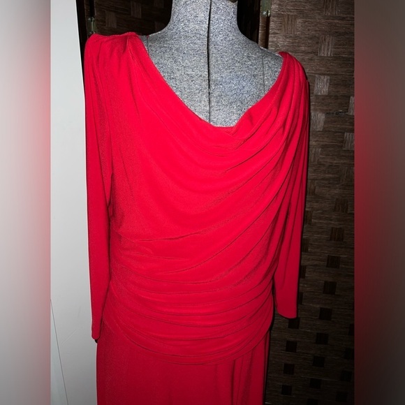 Chaps Women’s Solid Red Mid Length Dress, size XL - Picture 13 of 15